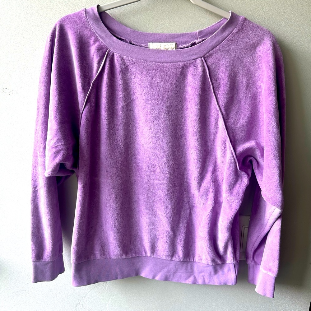 Suzi Kondi Saba Raglan Velour Sweatshirt